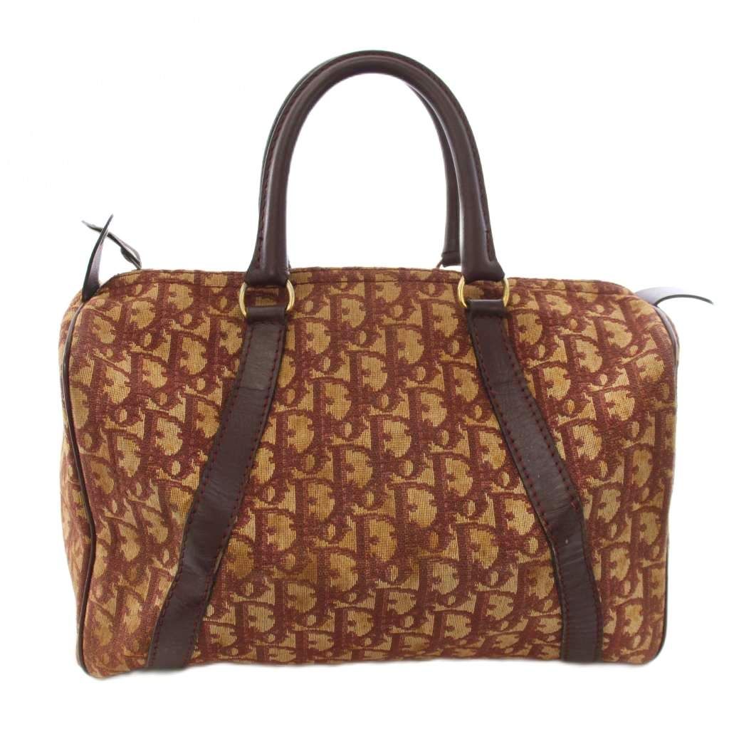 Dior Trotter Boston Bag Allover Canvas Beige Brown TK — view 2