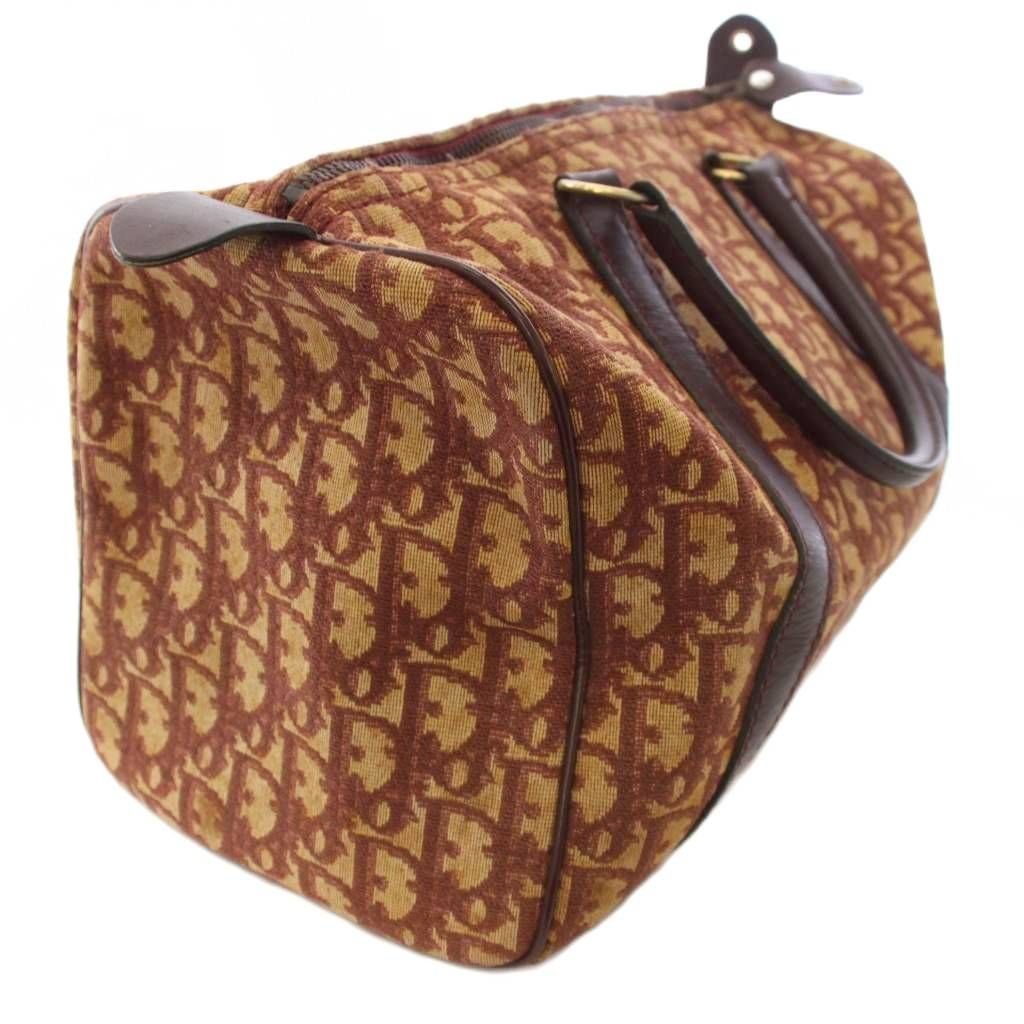 Dior Trotter Boston Bag Allover Canvas Beige Brown TK — view 3