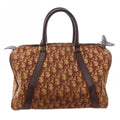 Dior Trotter Boston Bag Allover Canvas Beige Brown TK
