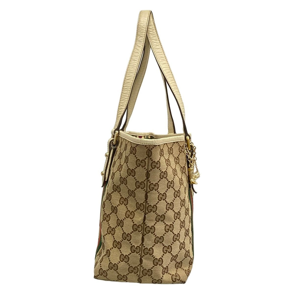 Gucci Tote GG Pattern Sherry Beige Ivory Multi Leather — view 2