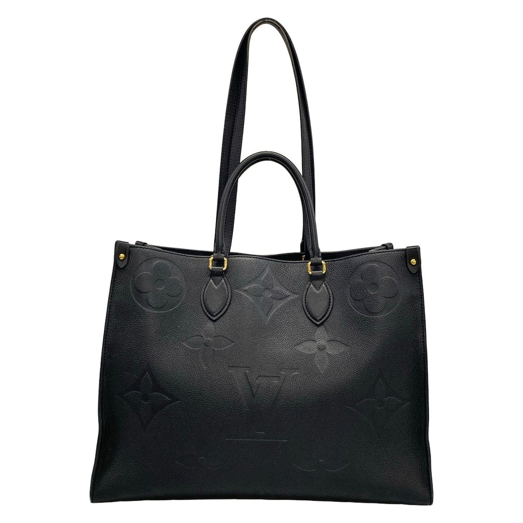 Louis Vuitton Tote Monogram Empreinte On The Go GM Noir Leather Cowhide