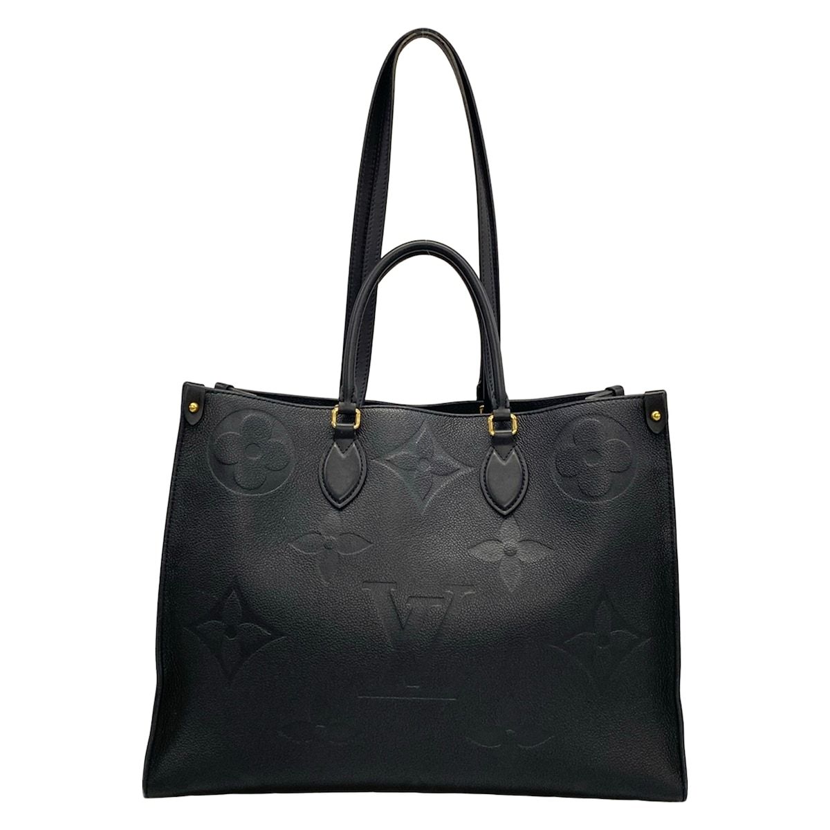 Louis Vuitton Tote Monogram Empreinte On The Go GM Noir Leather Cowhide