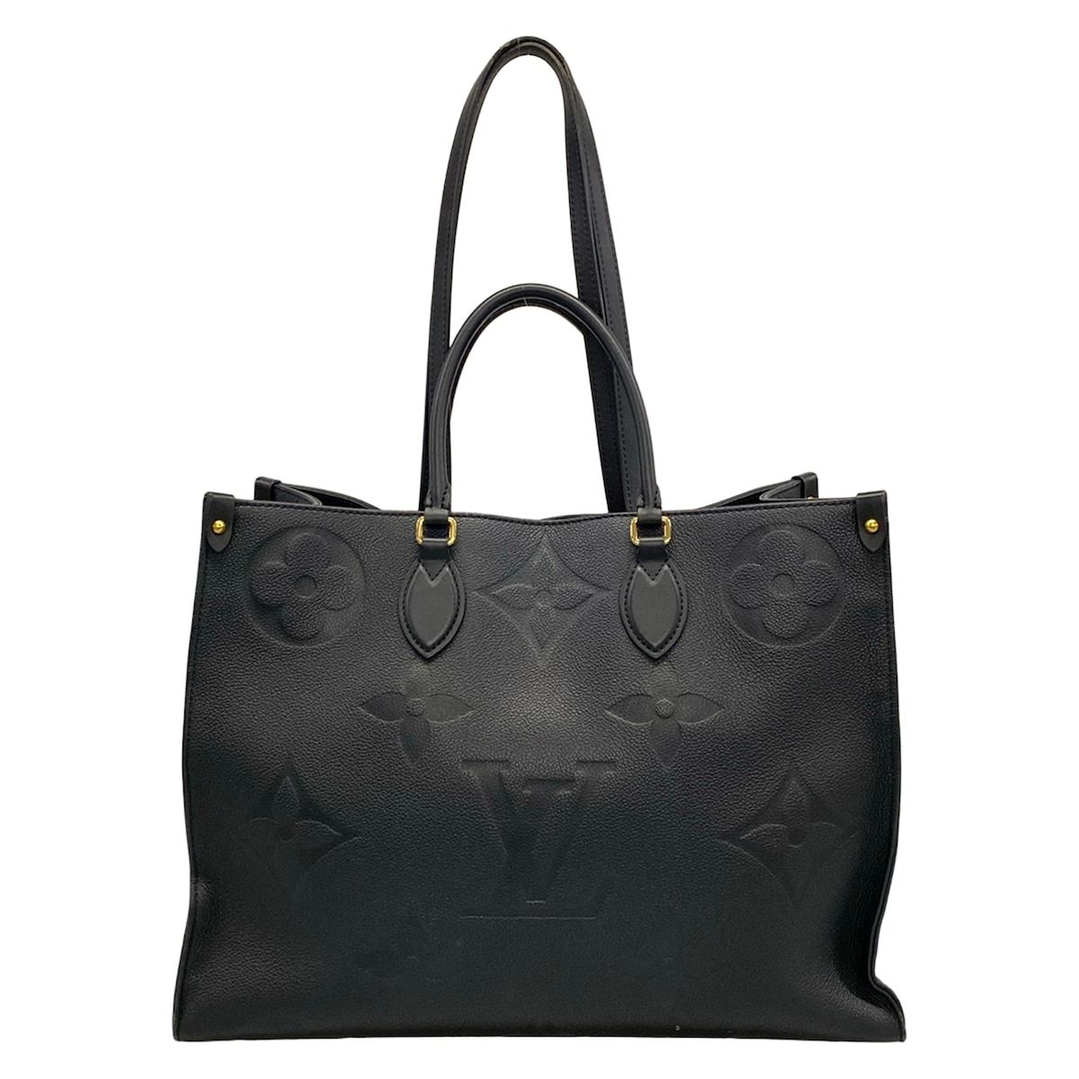 Louis Vuitton Tote Monogram Empreinte On The Go GM Noir Leather Cowhide — view 3