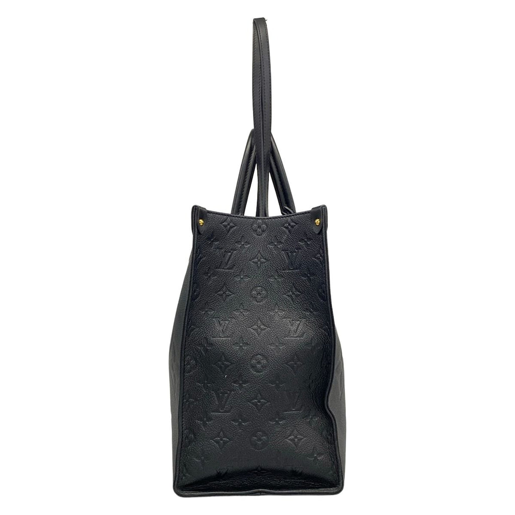 Louis Vuitton Tote Monogram Empreinte On The Go GM Noir Leather Cowhide — view 4