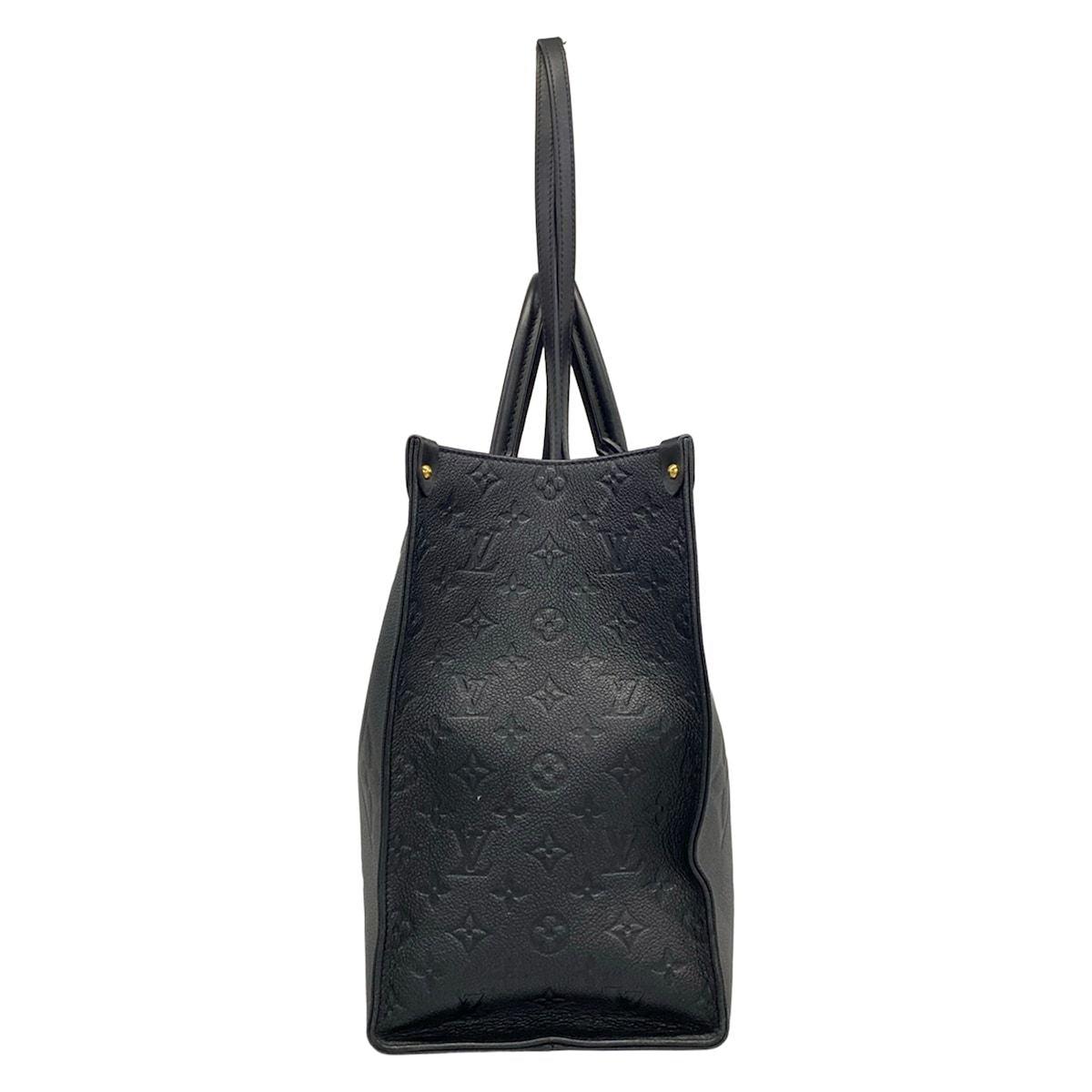 Louis Vuitton Tote Monogram Empreinte On The Go GM Noir Leather Cowhide — view 4
