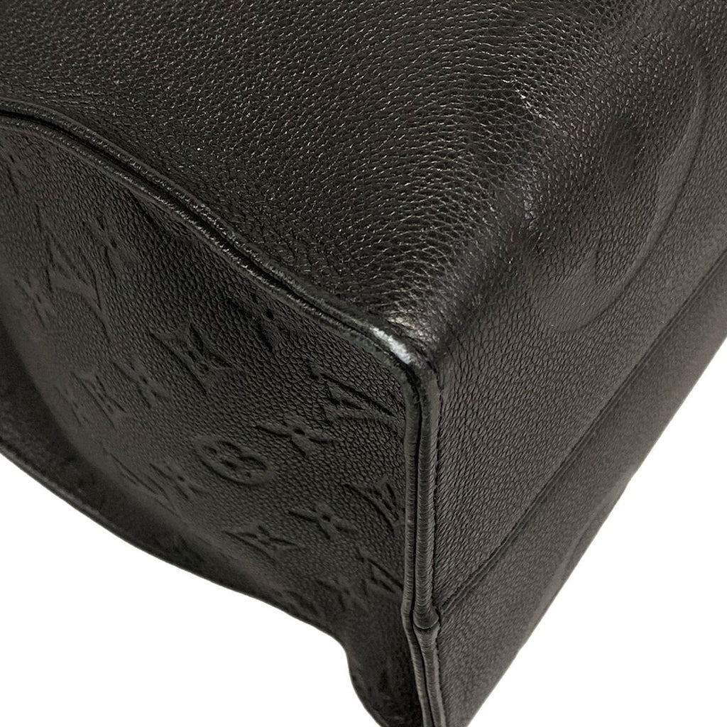 Louis Vuitton Tote Monogram Empreinte On The Go GM Noir Leather Cowhide — view 6