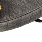 Dior Shoulder Bag Dark Gray Embossed Tears Leather Shearling — view 8