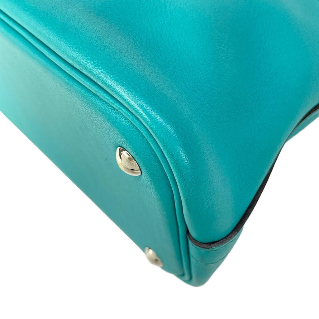 Hermes Handbag Bolide 27 Blue Paon Silver — view 8
