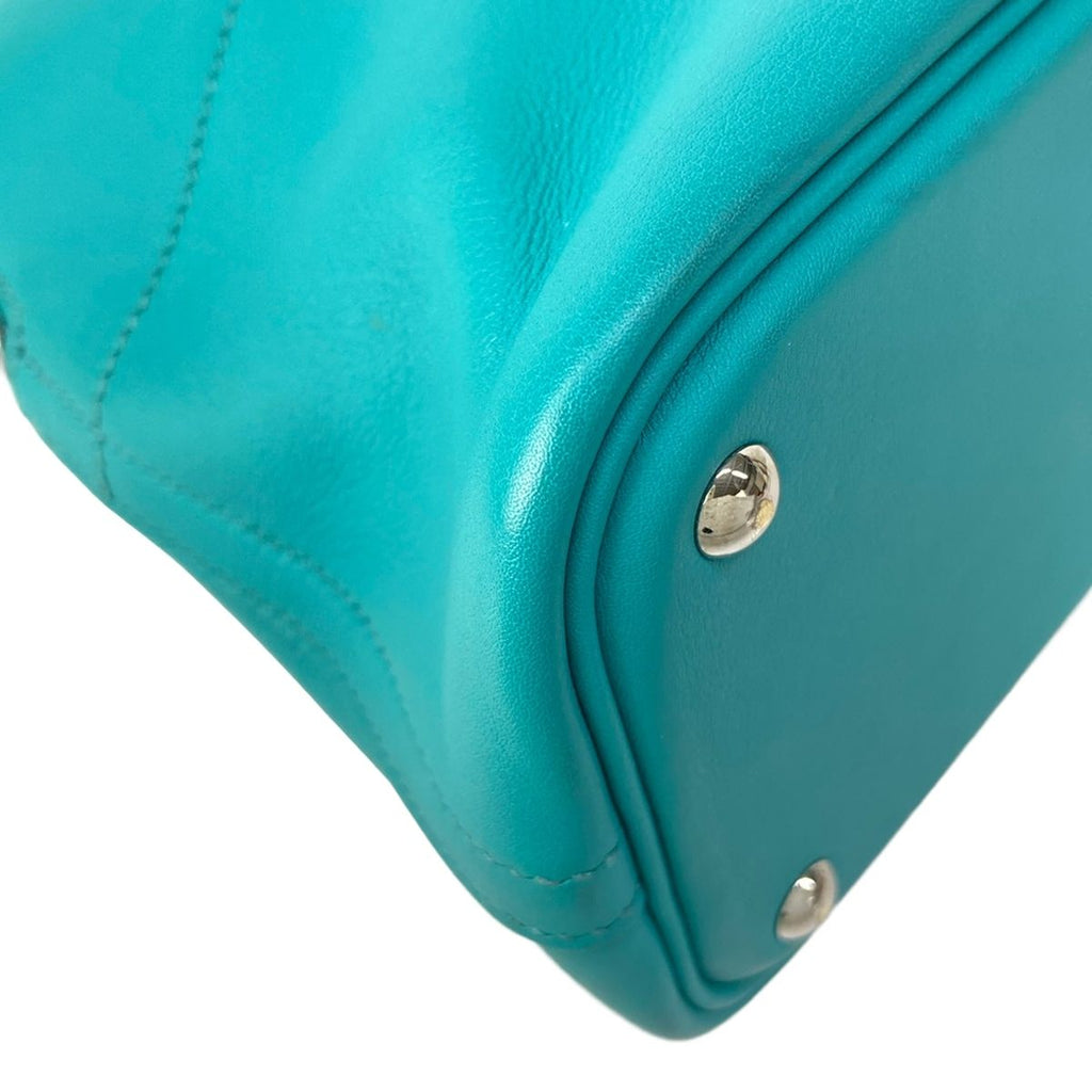 Hermes Handbag Bolide 27 Blue Paon Silver — view 7
