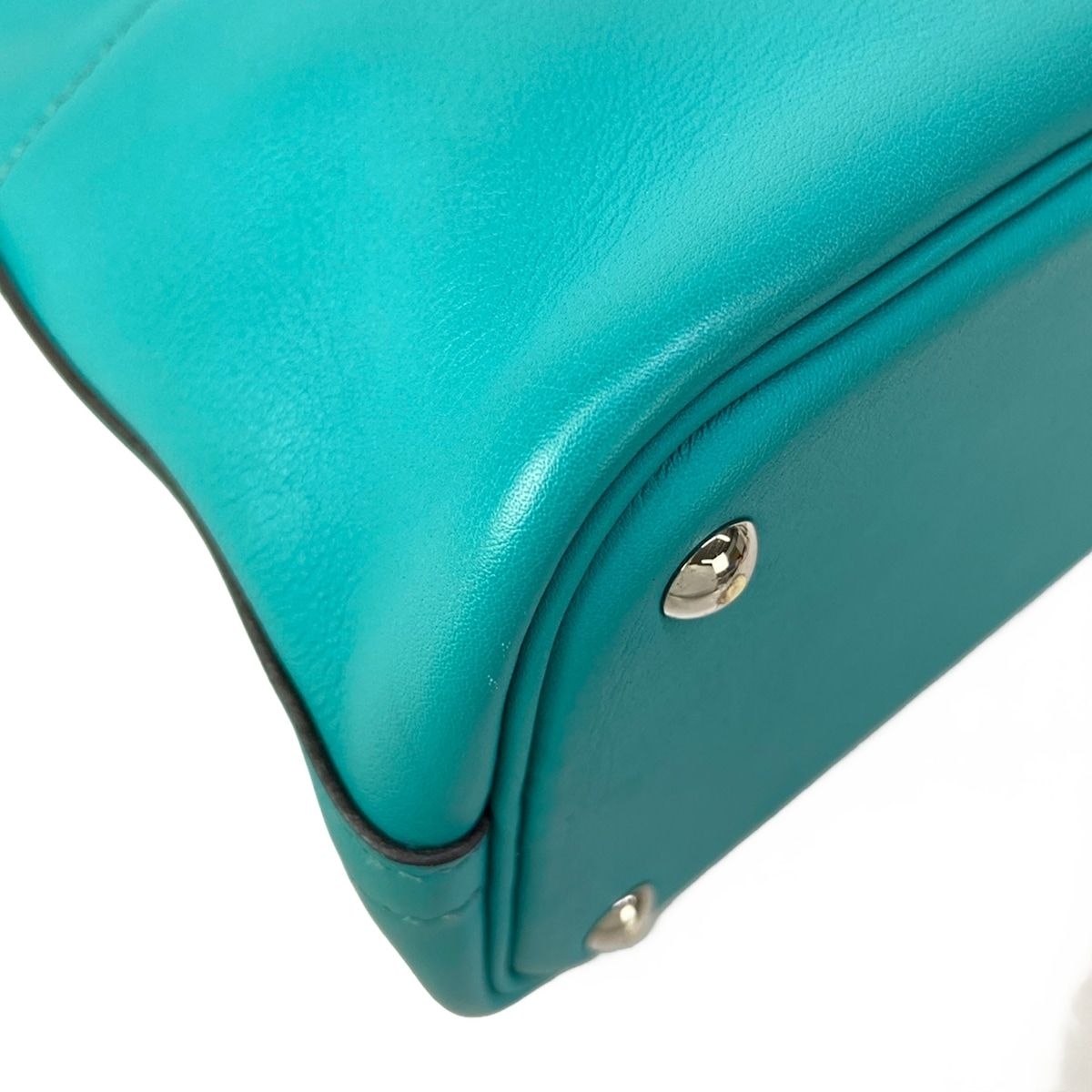 Hermes Handbag Bolide 27 Blue Paon Silver — view 9