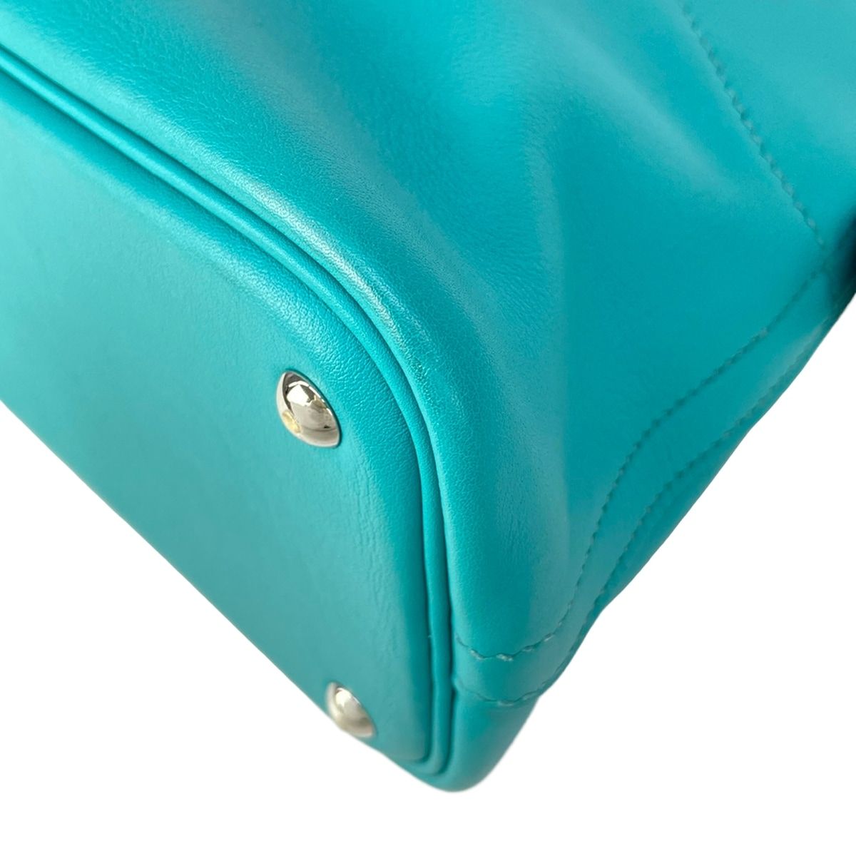 Hermes Handbag Bolide 27 Blue Paon Silver — view 6