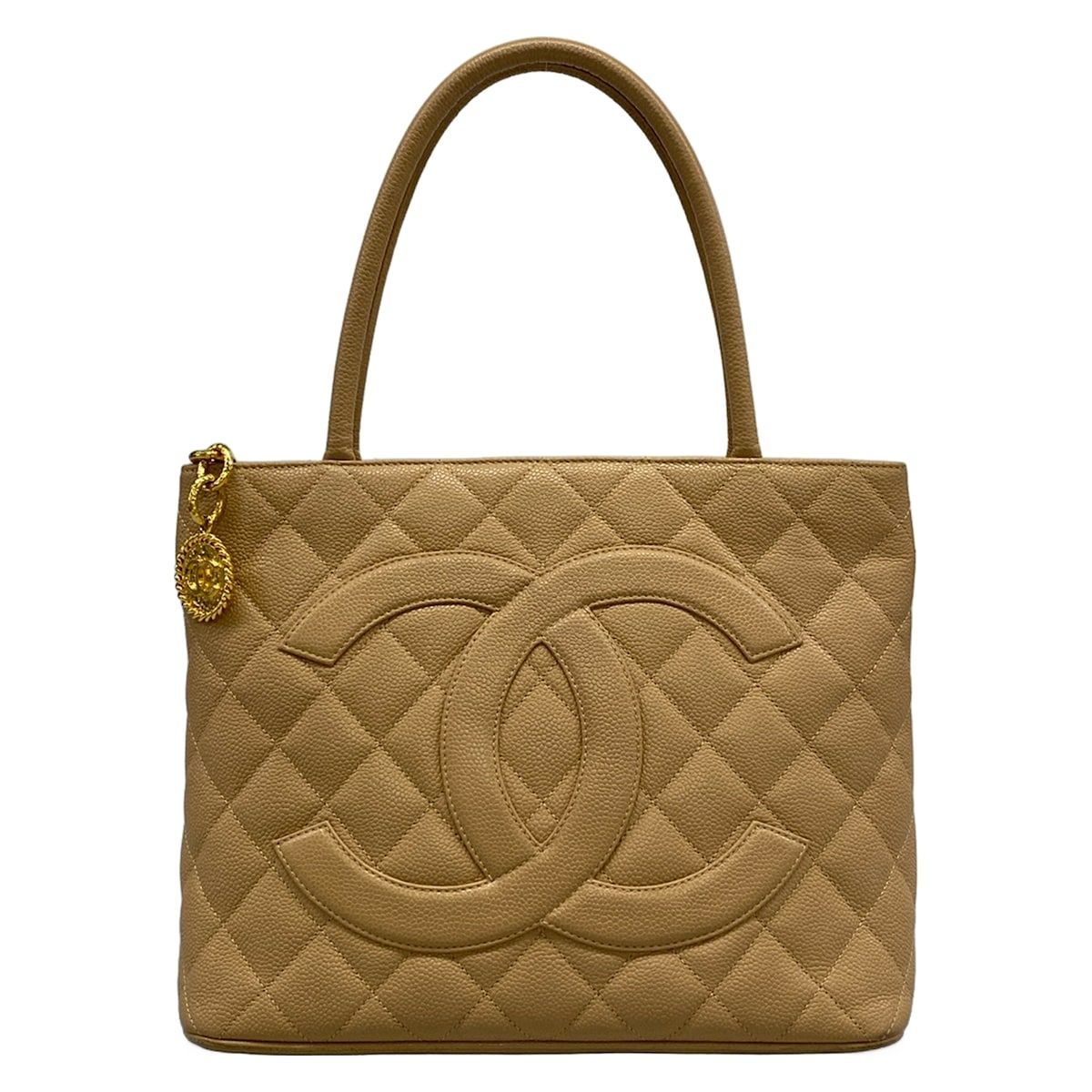 Chanel Tote Reissue Beige Gold CC Logo