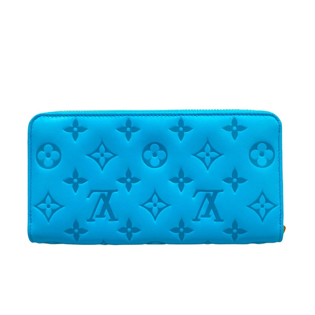 Louis Vuitton Wallet Cousin Zippy Turquoise Leather — view 2