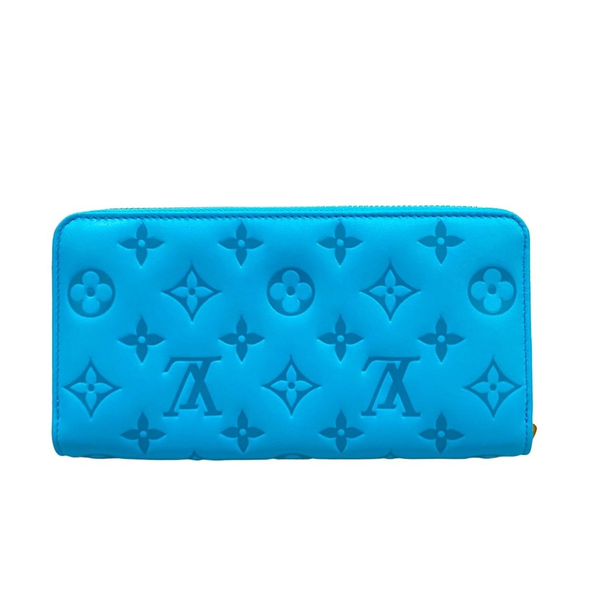 Louis Vuitton Wallet Cousin Zippy Turquoise Leather — view 2