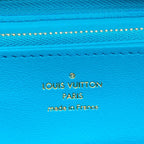 Louis Vuitton Wallet Cousin Zippy Turquoise Leather — view 5