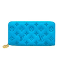 Louis Vuitton Wallet Cousin Zippy Turquoise Leather