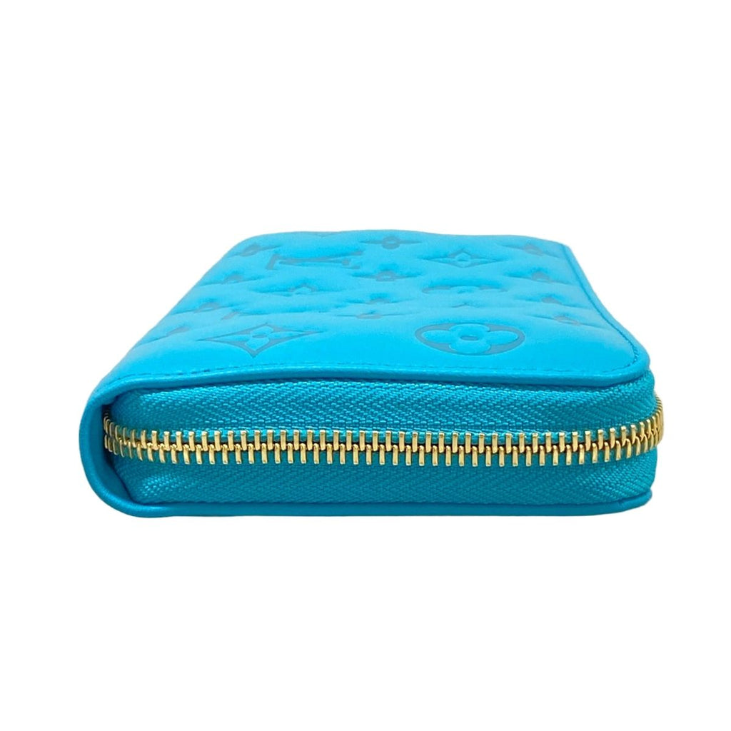 Louis Vuitton Wallet Cousin Zippy Turquoise Leather — view 9