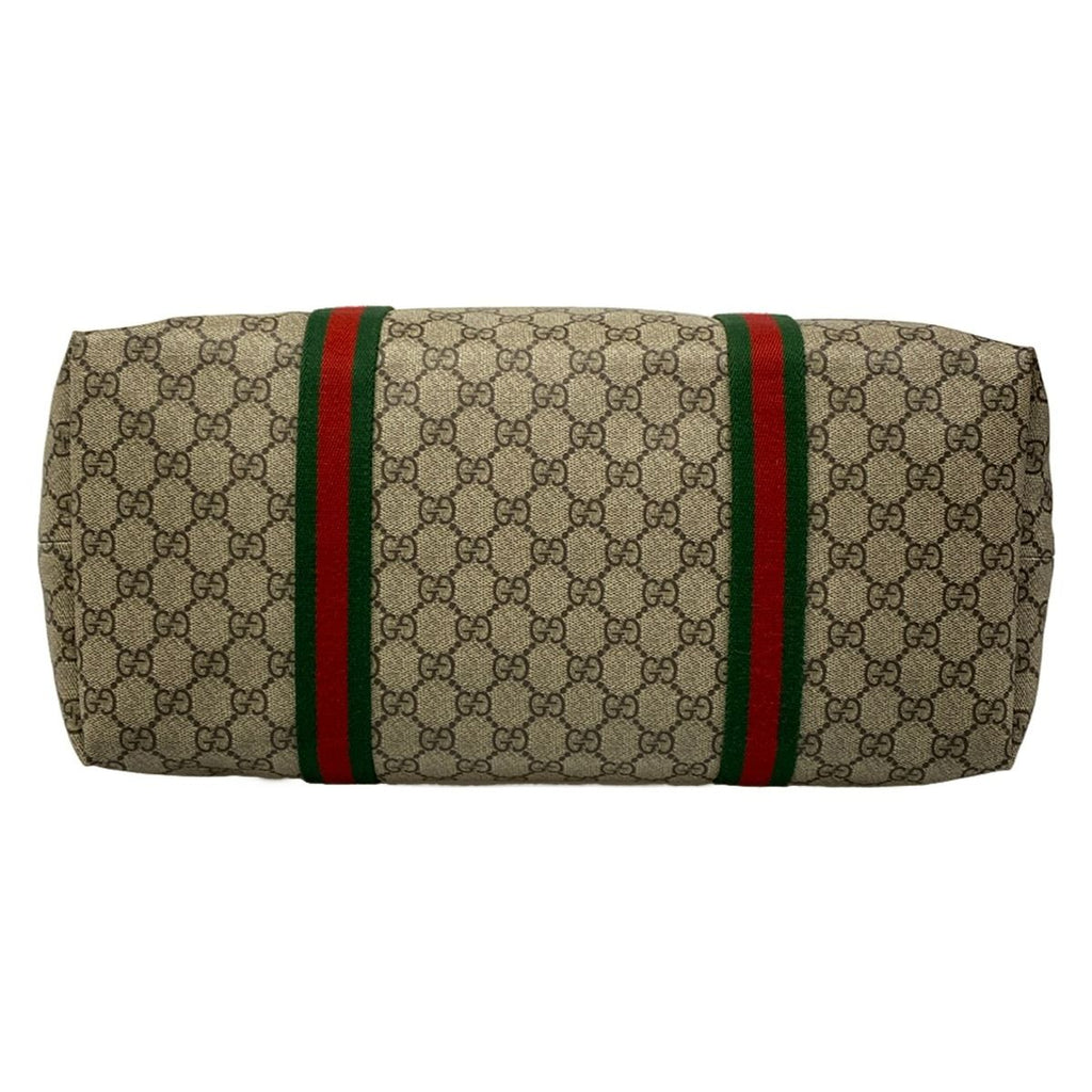 Gucci Tote GG Tenda Gray Dark Brown Multi — view 5