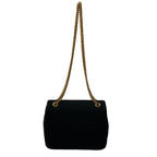Saint Laurent Paris Shoulder Bag Black Chain Cotton — view 3