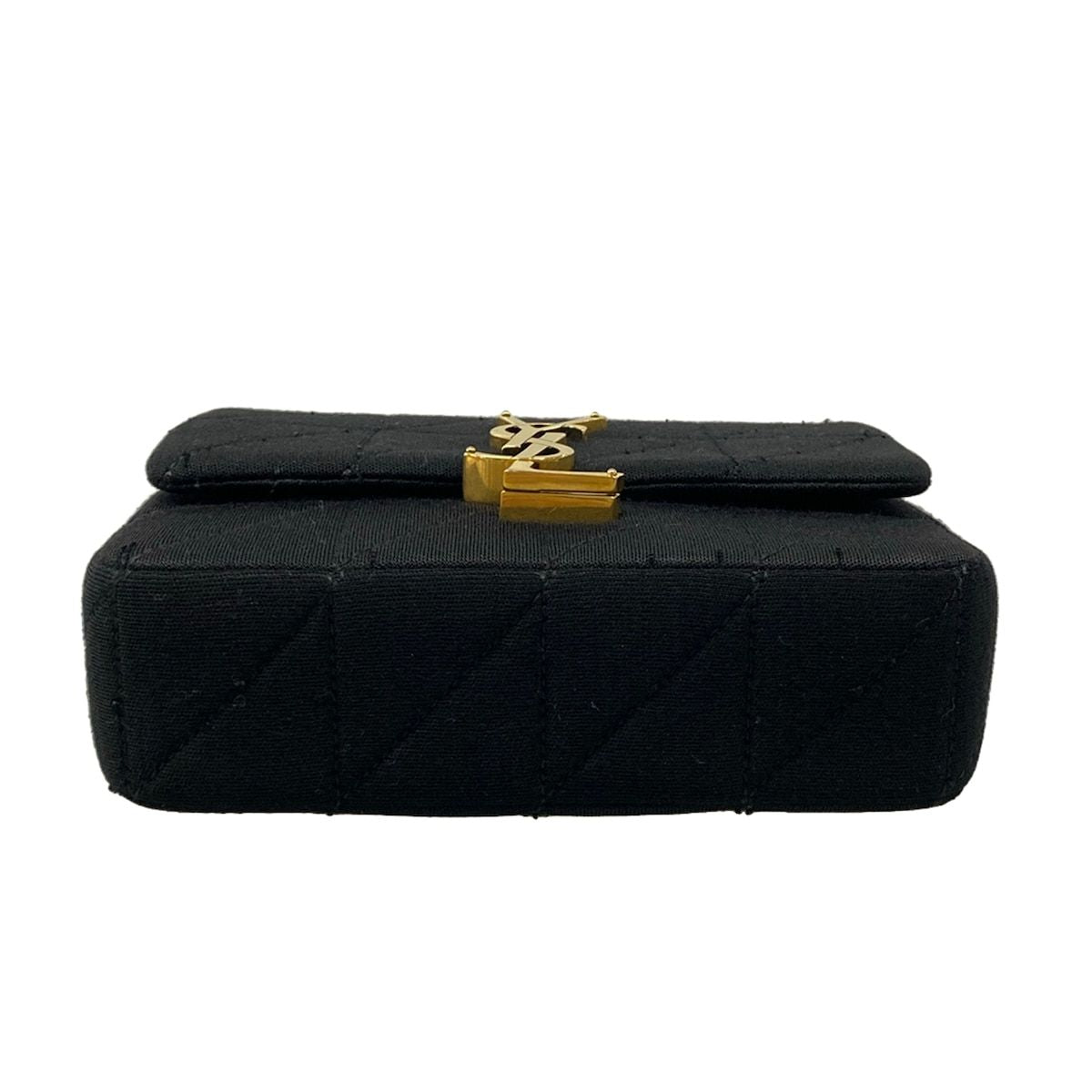 Saint Laurent Paris Shoulder Bag Black Chain Cotton — view 5