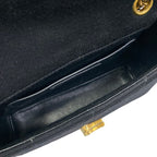 Saint Laurent Paris Shoulder Bag Black Chain Cotton — view 7