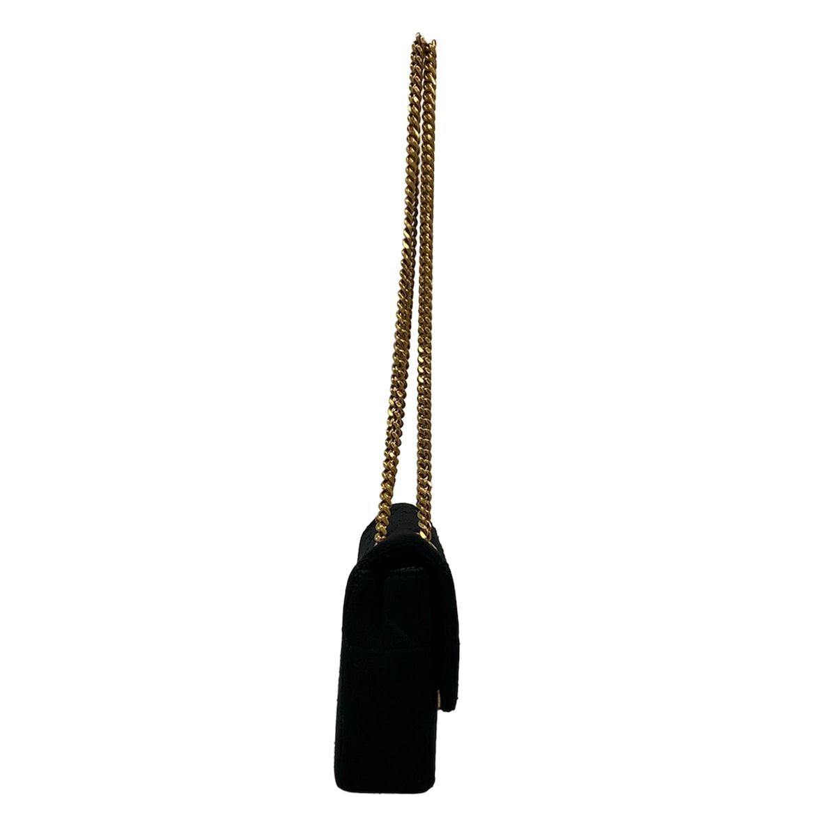 Saint Laurent Paris Shoulder Bag Black Chain Cotton — view 2