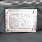 Prada Tessuto Nylon Triangle Logo Tote Shoulder Rim with — view 8