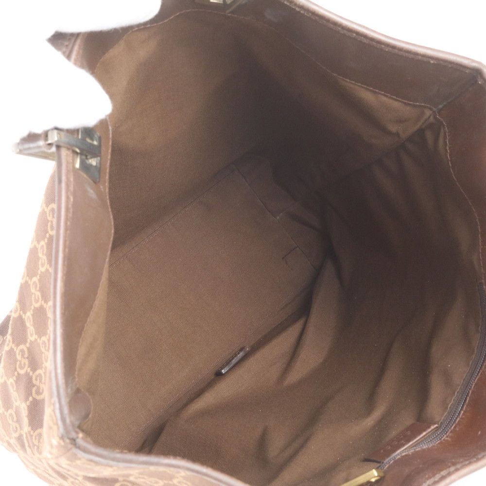 Gucci GG Canvas 002 Leather Tote Shoulder Hand Brown — view 7