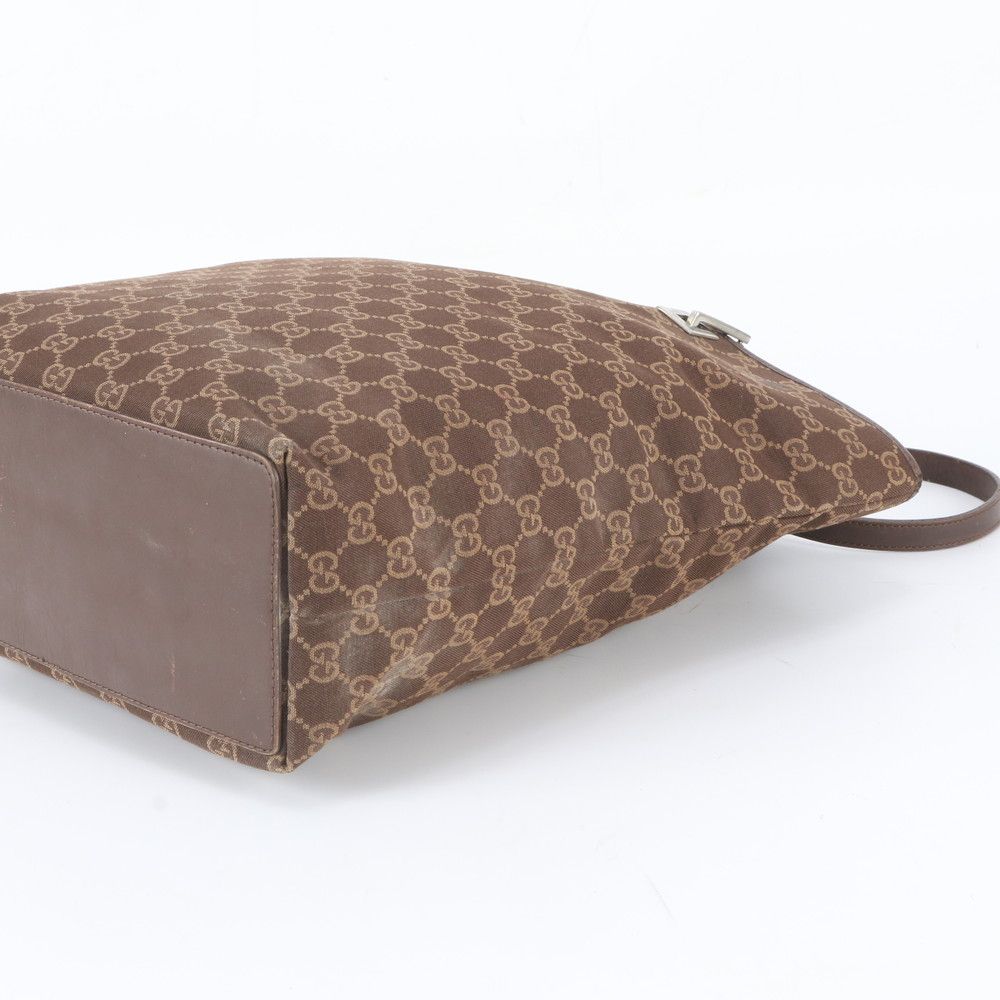 Gucci GG Canvas 002 Leather Tote Shoulder Hand Brown — view 4
