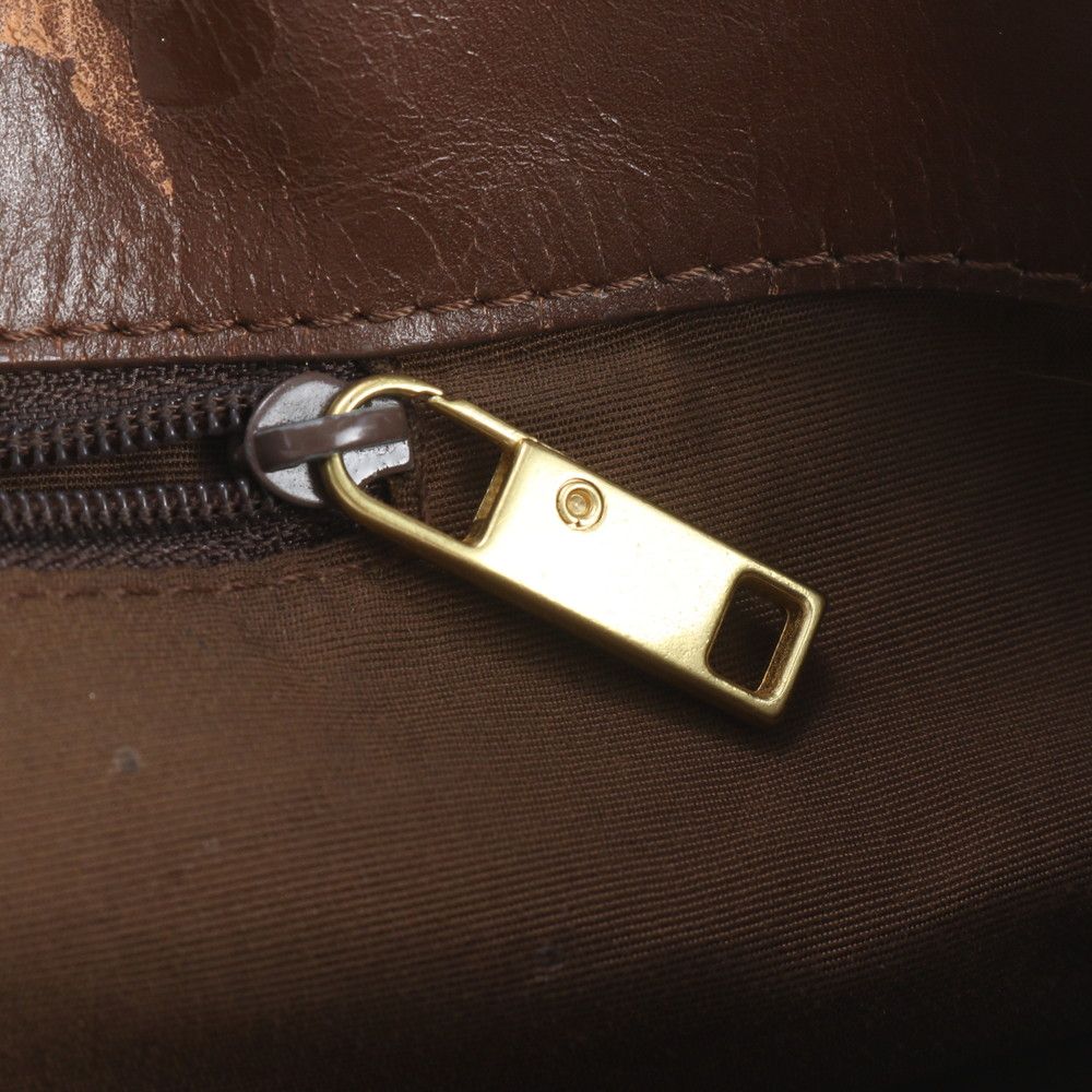 Gucci GG Canvas 002 Leather Tote Shoulder Hand Brown — view 9