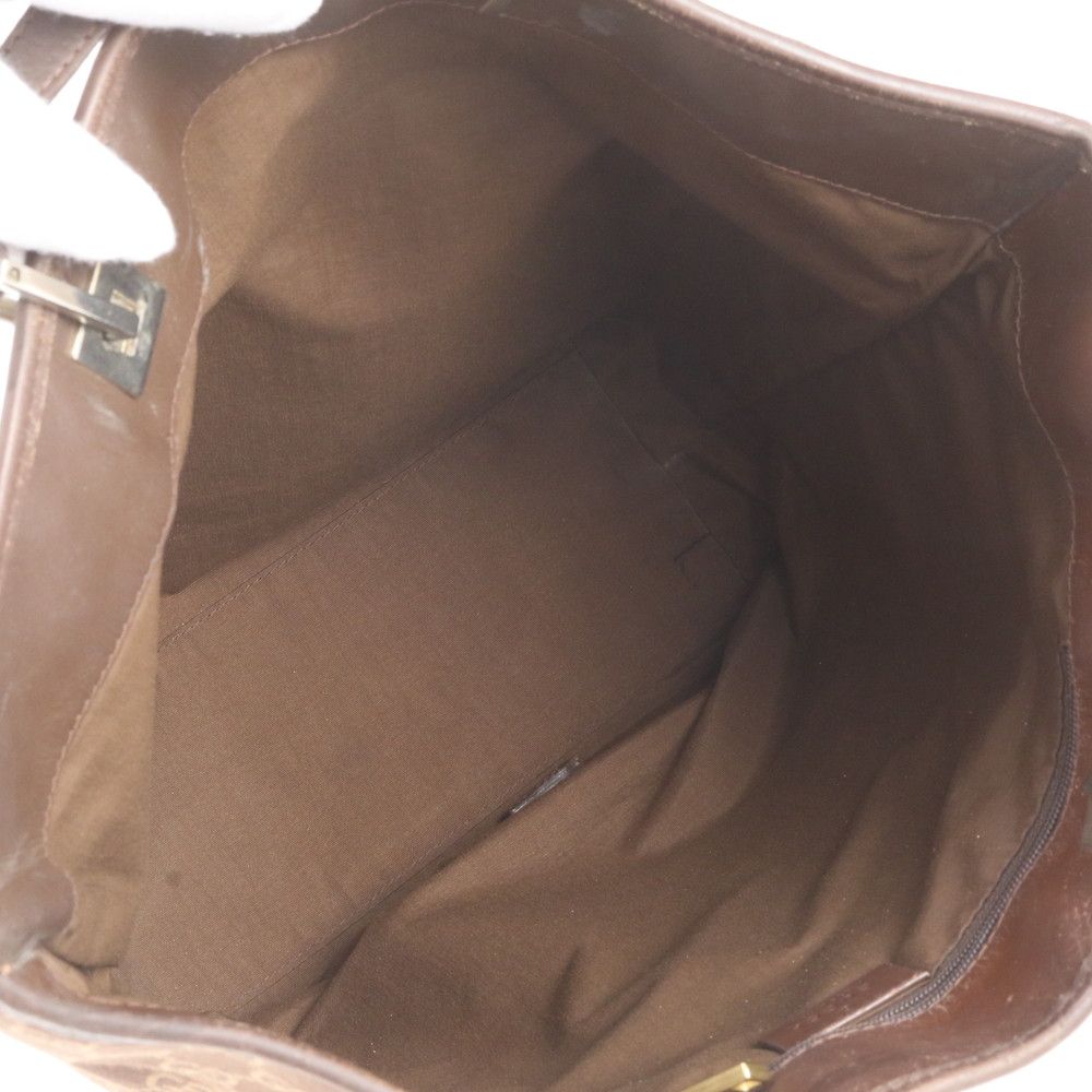 Gucci GG Canvas 002 Leather Tote Shoulder Hand Brown — view 8