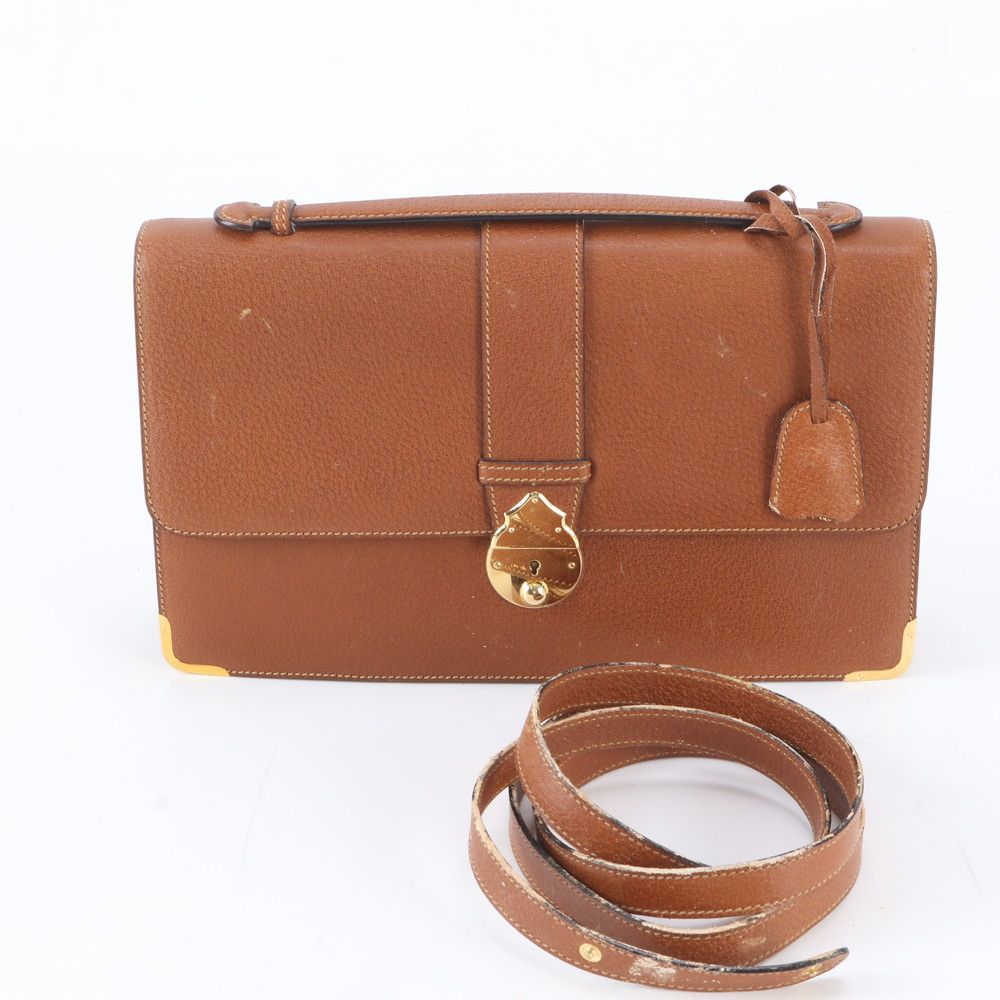 Gucci O-rudo 004 14 Leather 2-Way Shoulder Bag Crossbody Messenger Brown