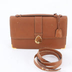 Gucci O-rudo 004 14 Leather 2-Way Shoulder Bag Crossbody Messenger Brown