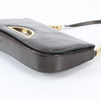Dior Maris Pearl Trotter Embossed Leather Shoulder Bag Brown — view 4