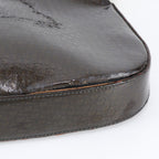 Dior Maris Pearl Trotter Embossed Leather Shoulder Bag Brown — view 8