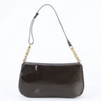 Dior Maris Pearl Trotter Embossed Leather Shoulder Bag Brown — view 3