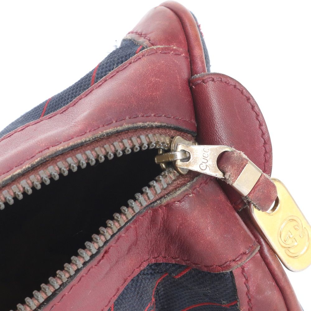 Gucci Vintage GG Shooting Star 33 Leather Mini Boston Tote Shoulder Hand — view 9