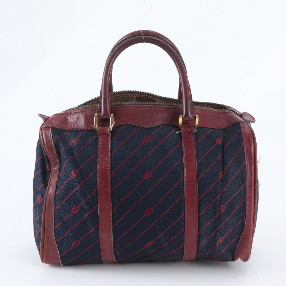 Gucci Vintage GG Shooting Star 33 Leather Mini Boston Tote Shoulder Hand