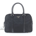 Prada Tessuto Nylon Saffiano Leather Business Tote Black