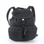 Prada Tessuto Nylon Triangle Logo Leather Backpack