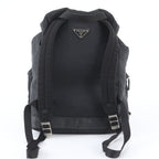 Prada Tessuto Nylon Triangle Logo Leather Backpack — view 3
