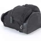 Prada Tessuto Nylon Triangle Logo Leather Backpack — view 5
