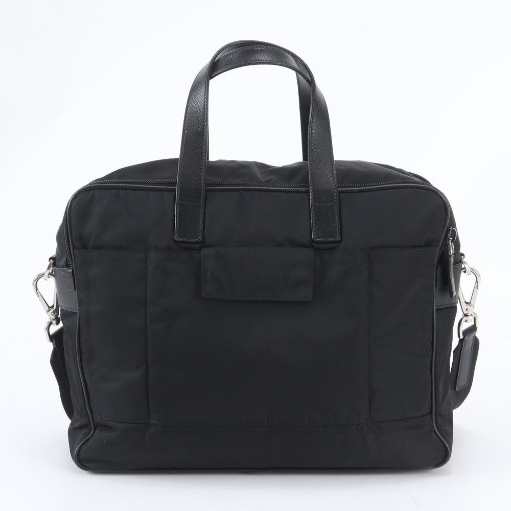 Prada Tessuto Nylon Leather 2-Way Business Crossbody Document Tote Shoulder — view 4