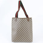 Gucci Vintage Sherry Line GG Split-m Leather Tote Shoulder — view 3