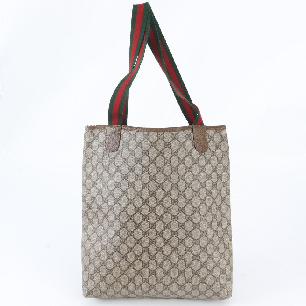 Gucci Vintage Sherry Line GG Split-m Leather Tote Shoulder — view 3