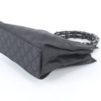 Gucci Bamboo GG Nylon Leather Tote Shoulder Hand Black — view 4