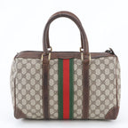 Gucci Vintage O'ludo GG Springs M Sherry Line Leather Handbag Tote — view 3