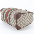 Gucci Vintage O'ludo GG Springs M Sherry Line Leather Handbag Tote — view 4