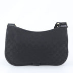 Gucci GG Canvas Flap Leather Shoulder Bag Hand Black — view 2