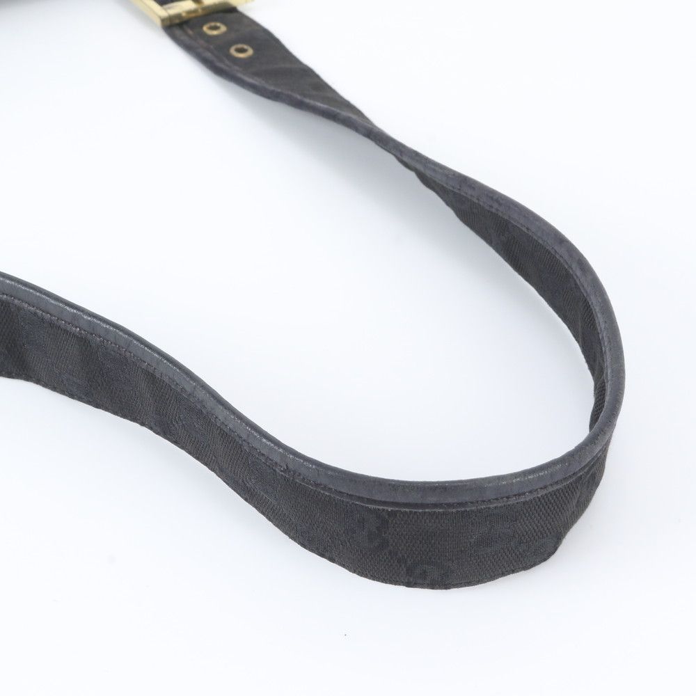 Gucci GG Canvas Flap Leather Shoulder Bag Hand Black — view 3